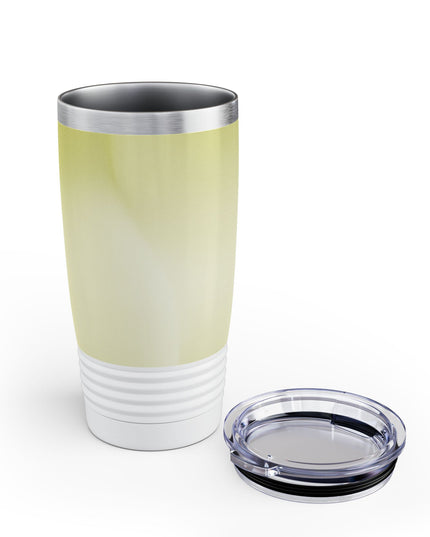 Lemon Fade Ringneck Tumbler, 20oz in white