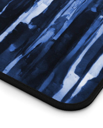 Striped Deep Blue 16" x 32" Desk Mat