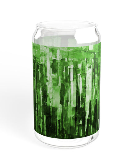Striped Mint Pastels Sipper Glass, 16oz