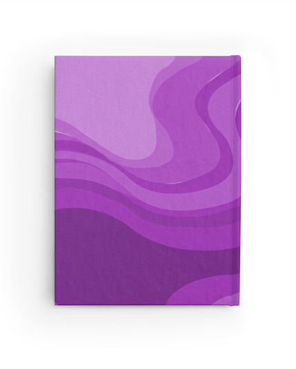 Wavey Purple Wavey 5" x 7" Journal - 128 Ruled Line pages
