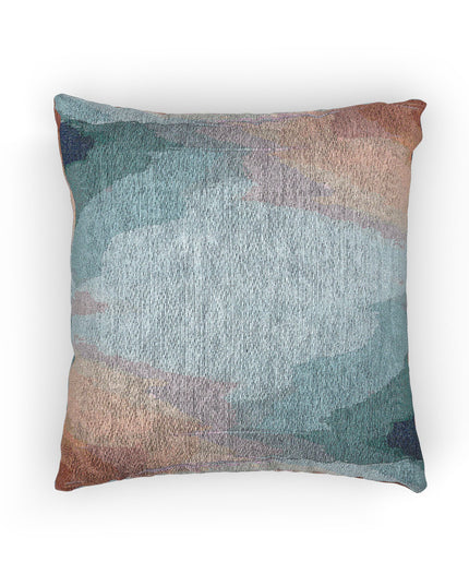 Blue Sea Peach Fog Woven Pillow, 17" x 18"