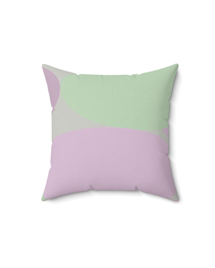 Pastel Lavender Purple and Soft Green Patches 14" x 14" Faux Suede Square Pillow