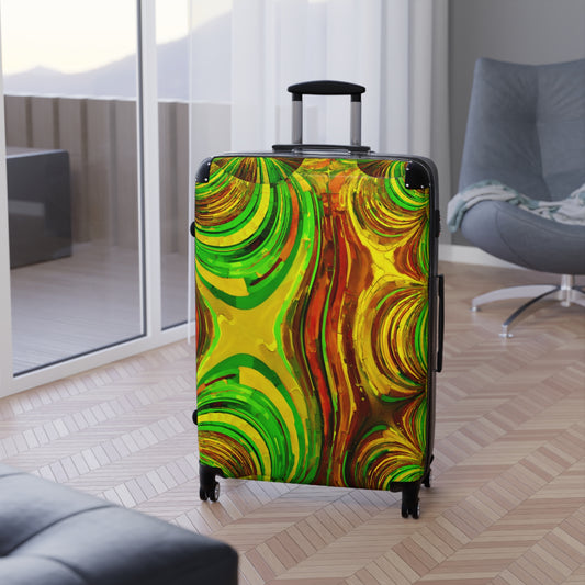 Uzi Spiral Beta Large Suitcase with built in lock, 4 double-wheels, telescopic handle, and ABS back hard-shell