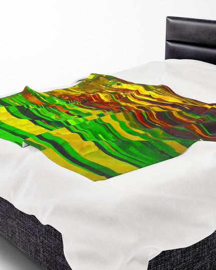 Striped Beta Velveteen Plush Blanket, 50" x 60"