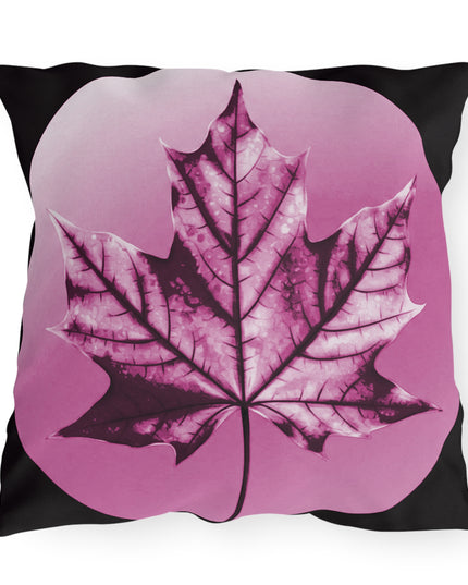 Magenta Maple Leaf 20" x 20" Outdoor Pillow