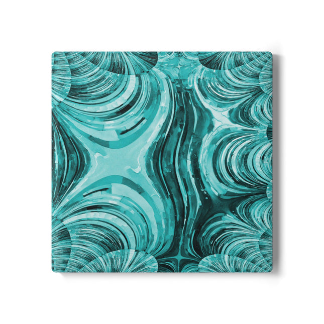 Uzi Spiral Tif 4" x 4" Square Ceramic Coaster