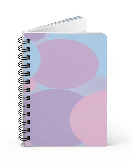 Pastel Purple and Mauve Patches Spiral Bound Journal, 5" x 7" 150 pages