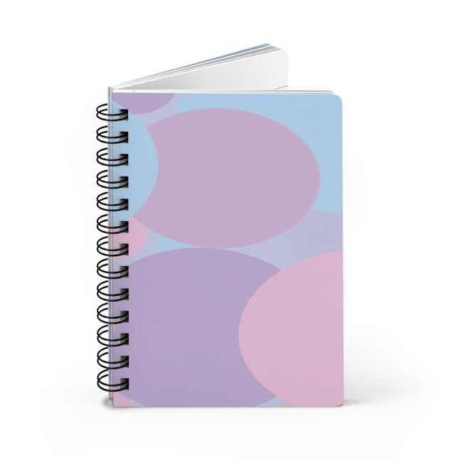 Pastel Purple and Mauve Patches Spiral Bound Journal, 5" x 7" 150 pages