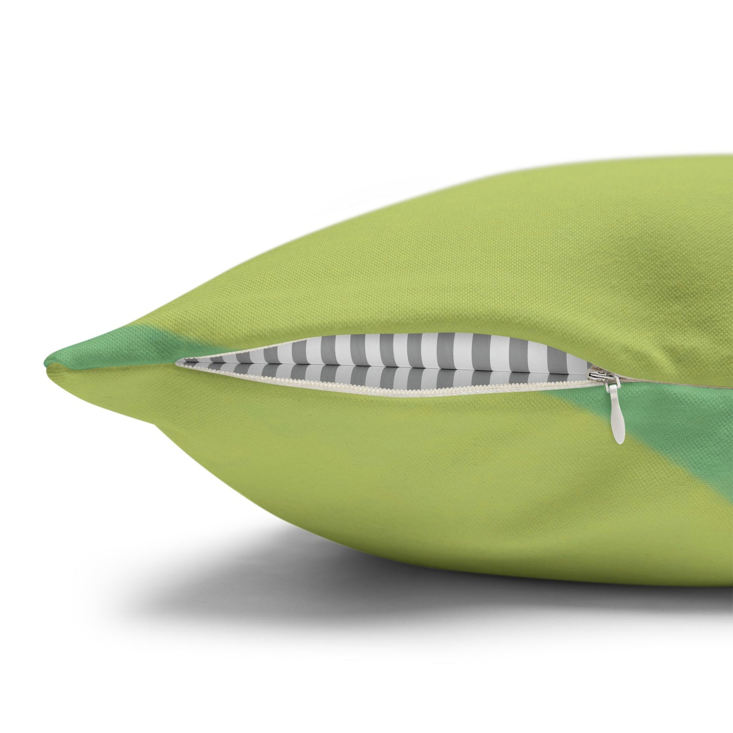 Pastel Green Patches Spun Polyester Square Pillowcase, 14" x 14"