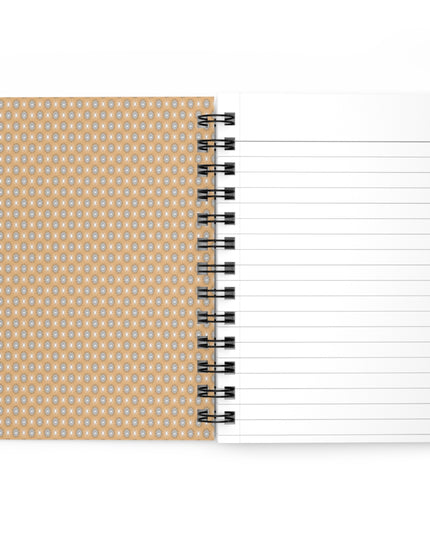 Tan Sunset Star-crossed Bodies Spiral Bound Journal, 5" x 7" 150 pages