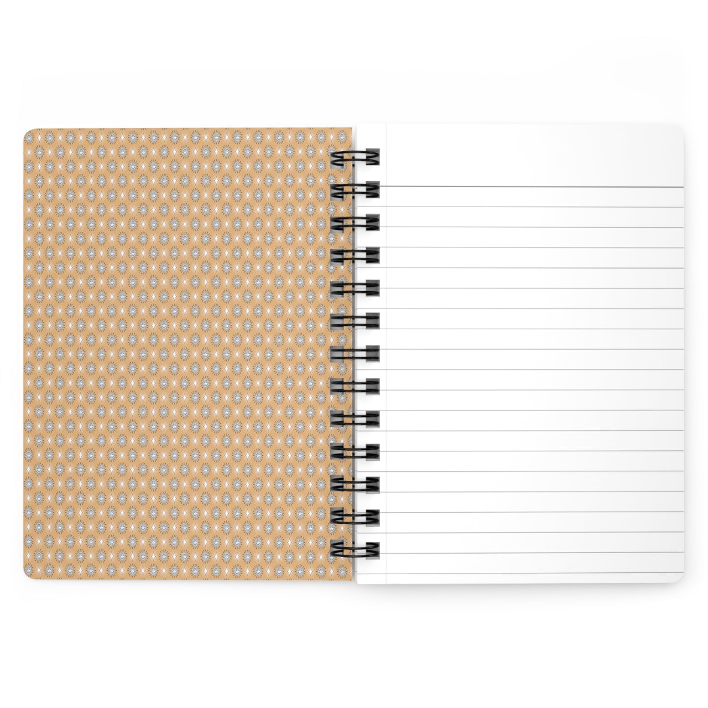 Tan Sunset Star-crossed Bodies Spiral Bound Journal, 5" x 7" 150 pages