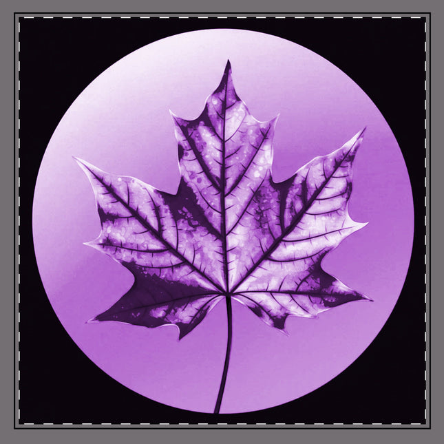 Purple Maple Leaf 22" x 22" Cotton Twill Napkin