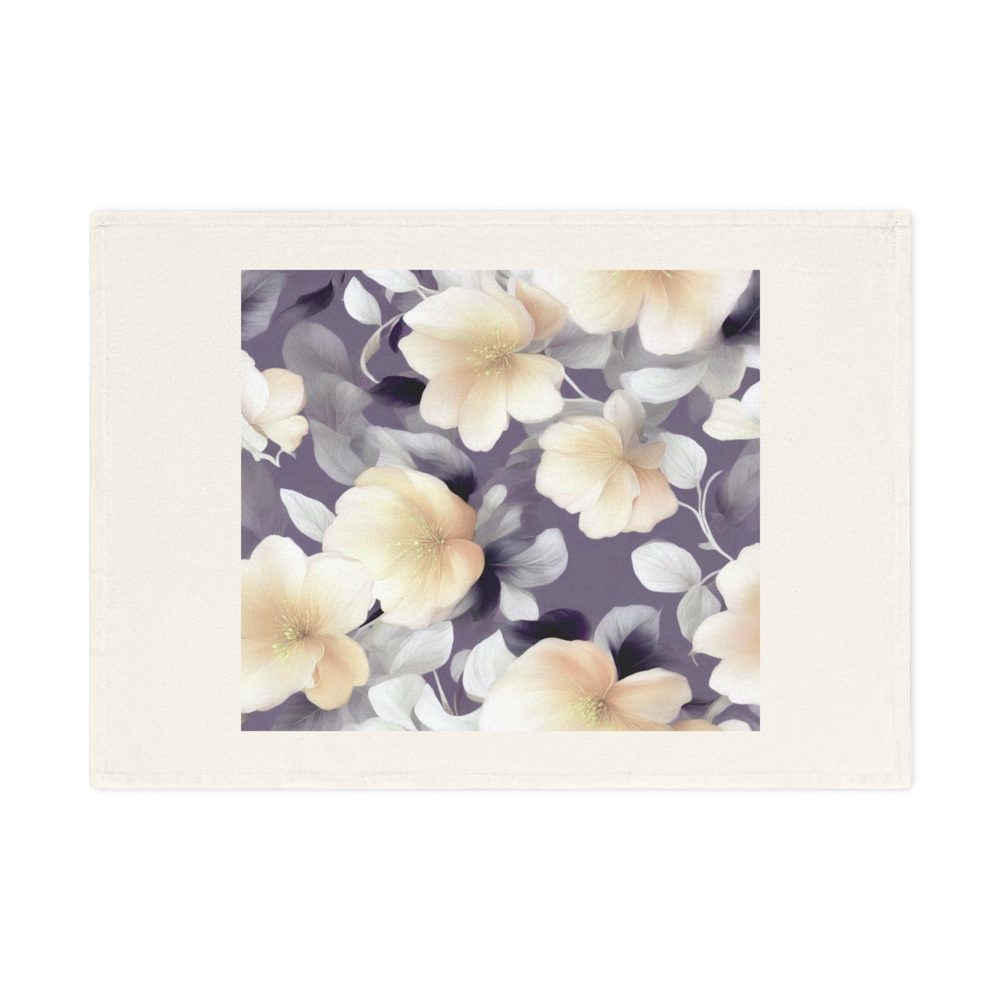 White Blush Floral Bunch Cotton Tea Towel 19.6" x 27.5"