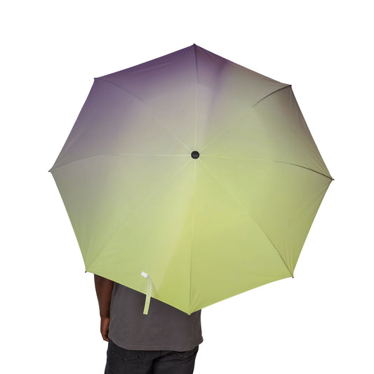 Purple Golden Fade Foldable Umbrella - Compact & Chic