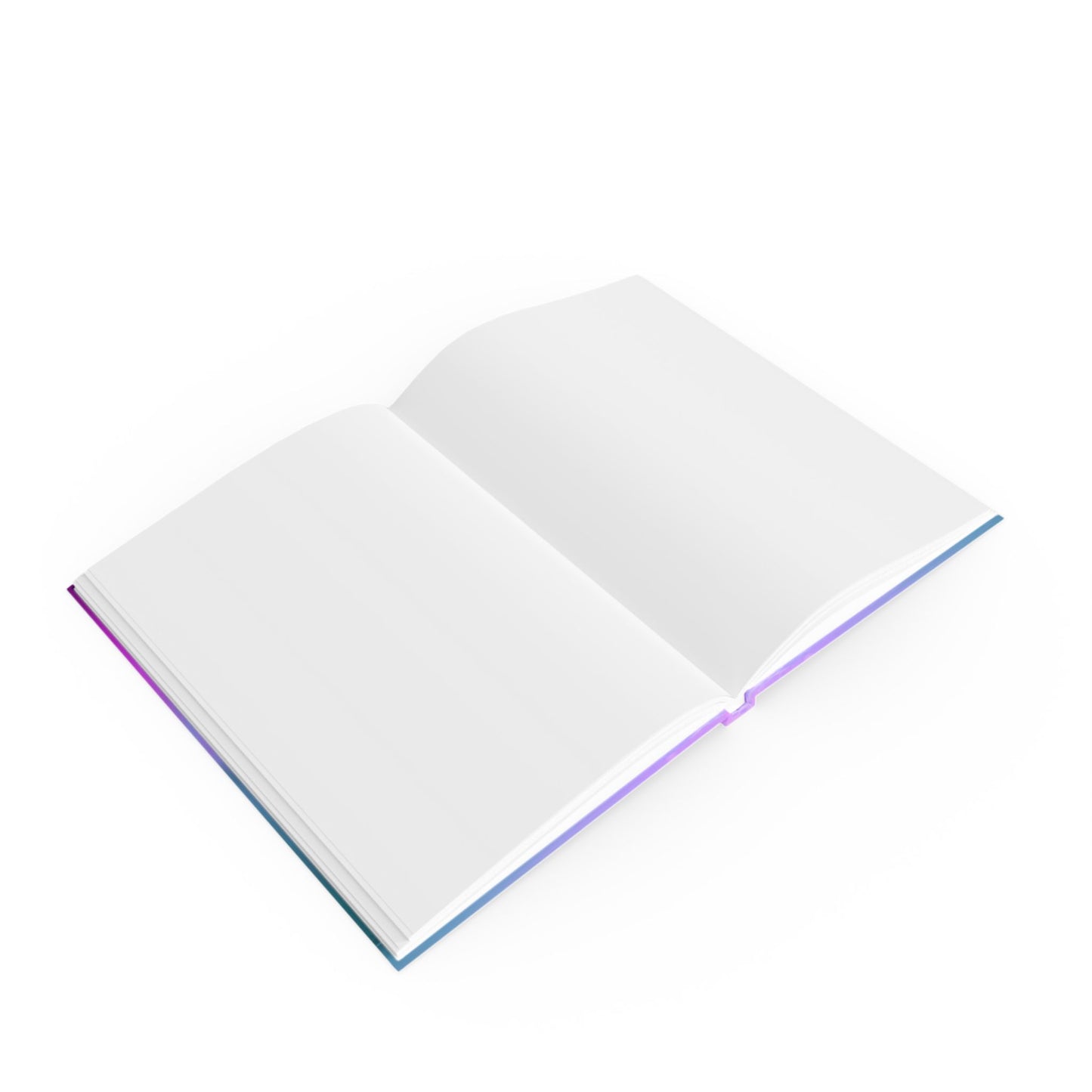 Dark Blue Green Sea Purple Fog 5.2" x 7.4" Hard Backed Journal with 128 blank pages