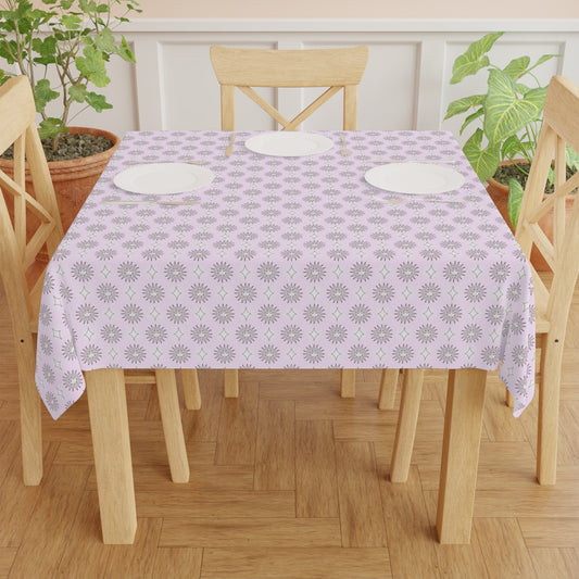 Pink Mornings Star-crossed Bodies Tablecloth, 55" x 55"