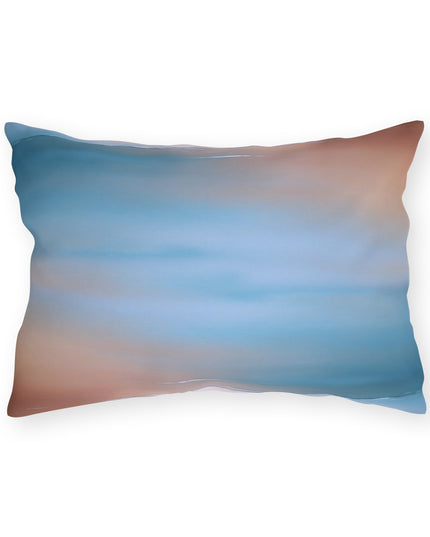Blue Sea Peach Fog 20" x 14" Outdoor Pillow