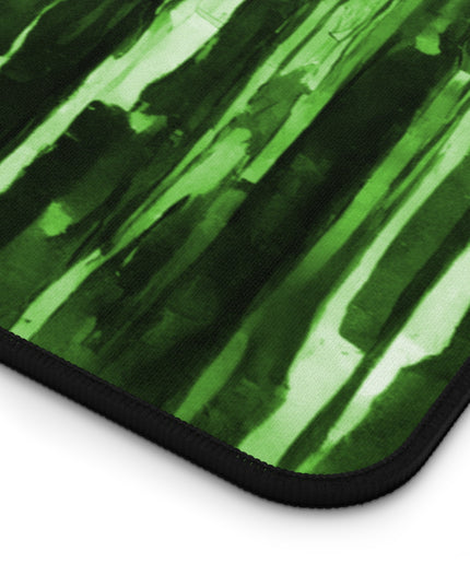 Striped Mint Pastel 16" x 32" Desk Mat