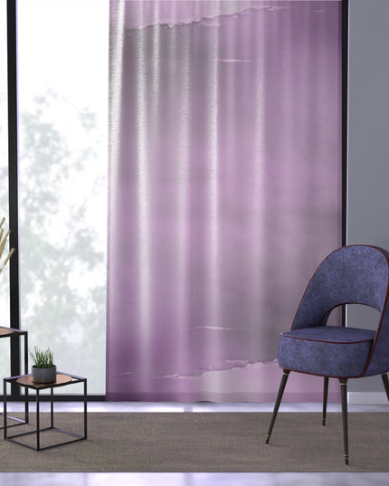 Dark Pink Sea Amethyst Fog Window Curtain, 50" x 84", partially transparent