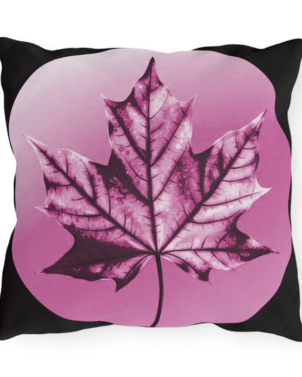 Magenta Maple Leaf 16" x 16" Outdoor Pillow