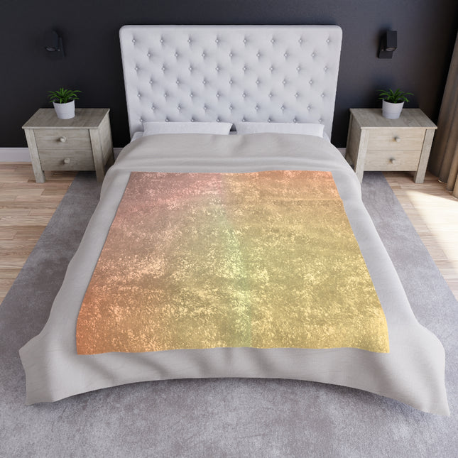 Hot Peach Fade 50" x 60" Crushed Velvet Blanket