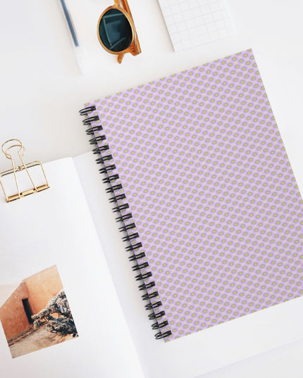 Magenta Star-crossed Bodies Spiral Notebook - Ruled Line, 6" x 8", 118 pages