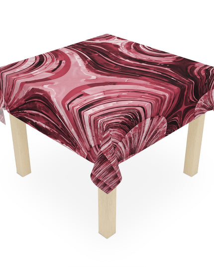 Uzi Spiral Ruby Tablecloth, 55" x 55"