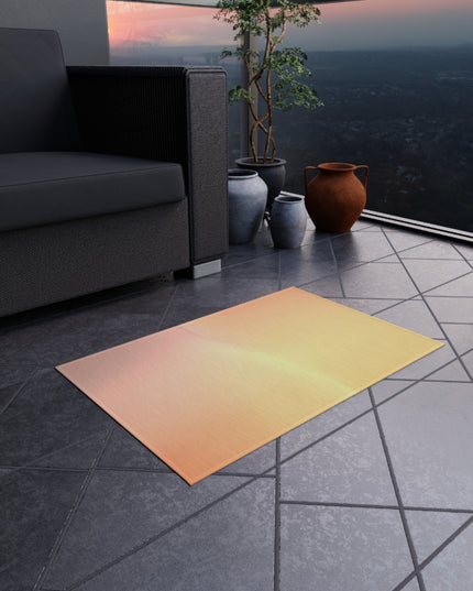 Hot Peach Fade Outdoor Rug, 24" x 36"