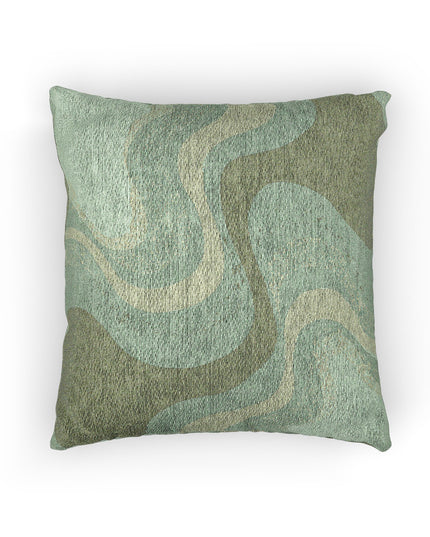 Greenie Meanie Wavey Woven Pillow, 17" x 18"