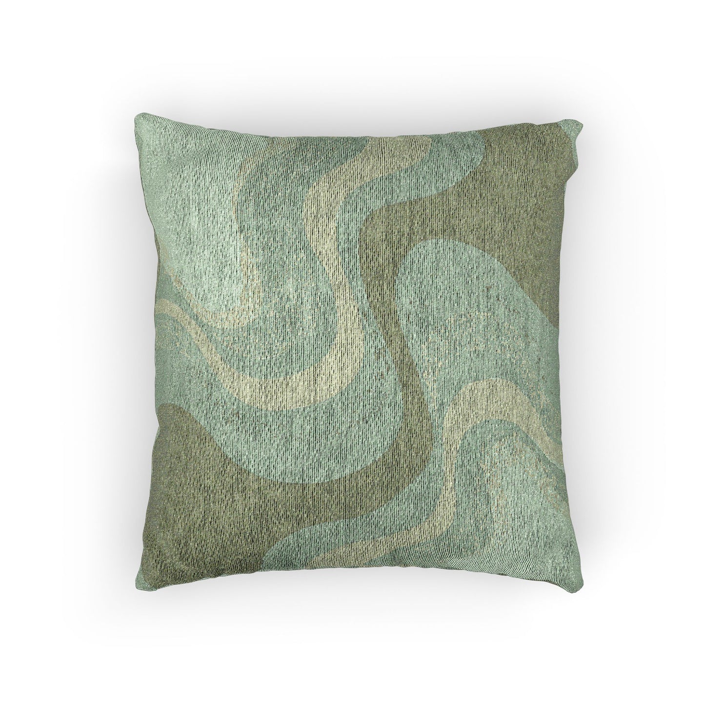 Greenie Meanie Wavey Woven Pillow, 17" x 18"