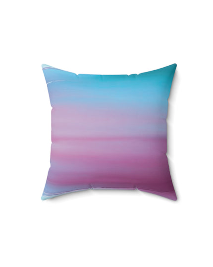 Wine Sea Blue Fog 14" x 14" Faux Suede Square Pillow