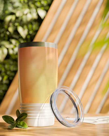 Hot Peach Fade Ringneck Tumbler, 20oz in white