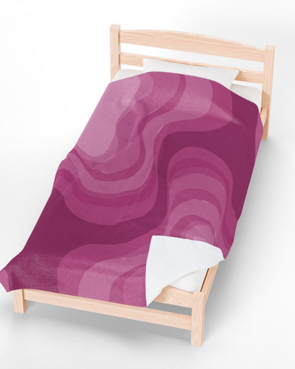 Pinky Mauve Wavey Velveteen Plush Blanket, 60" x 80"