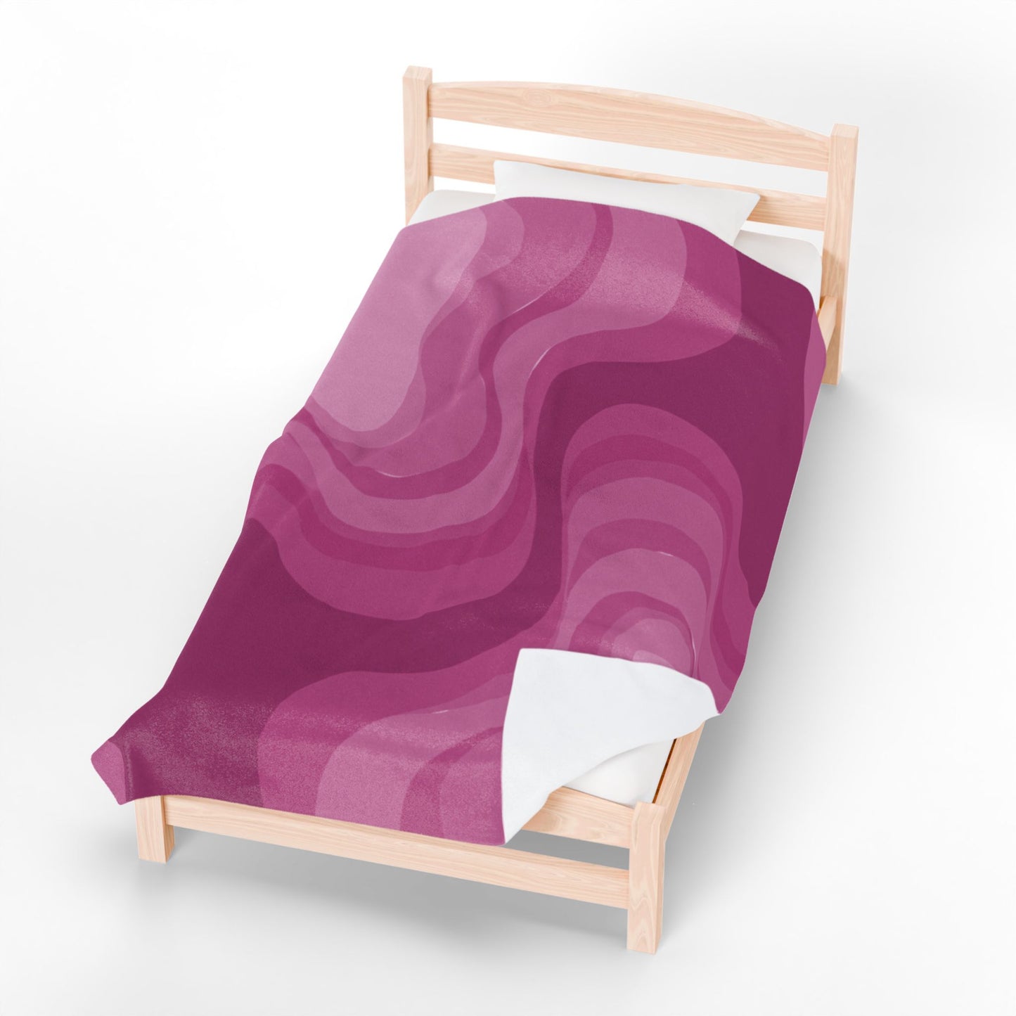 Pinky Mauve Wavey Velveteen Plush Blanket, 60" x 80"