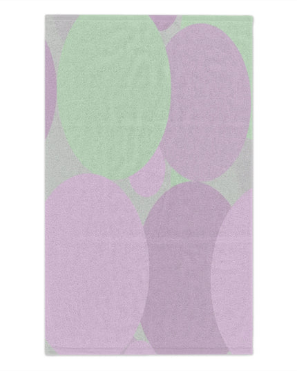 Pastel Lavender Purple and Soft Green Patches Rally Towel, 11" x 18"