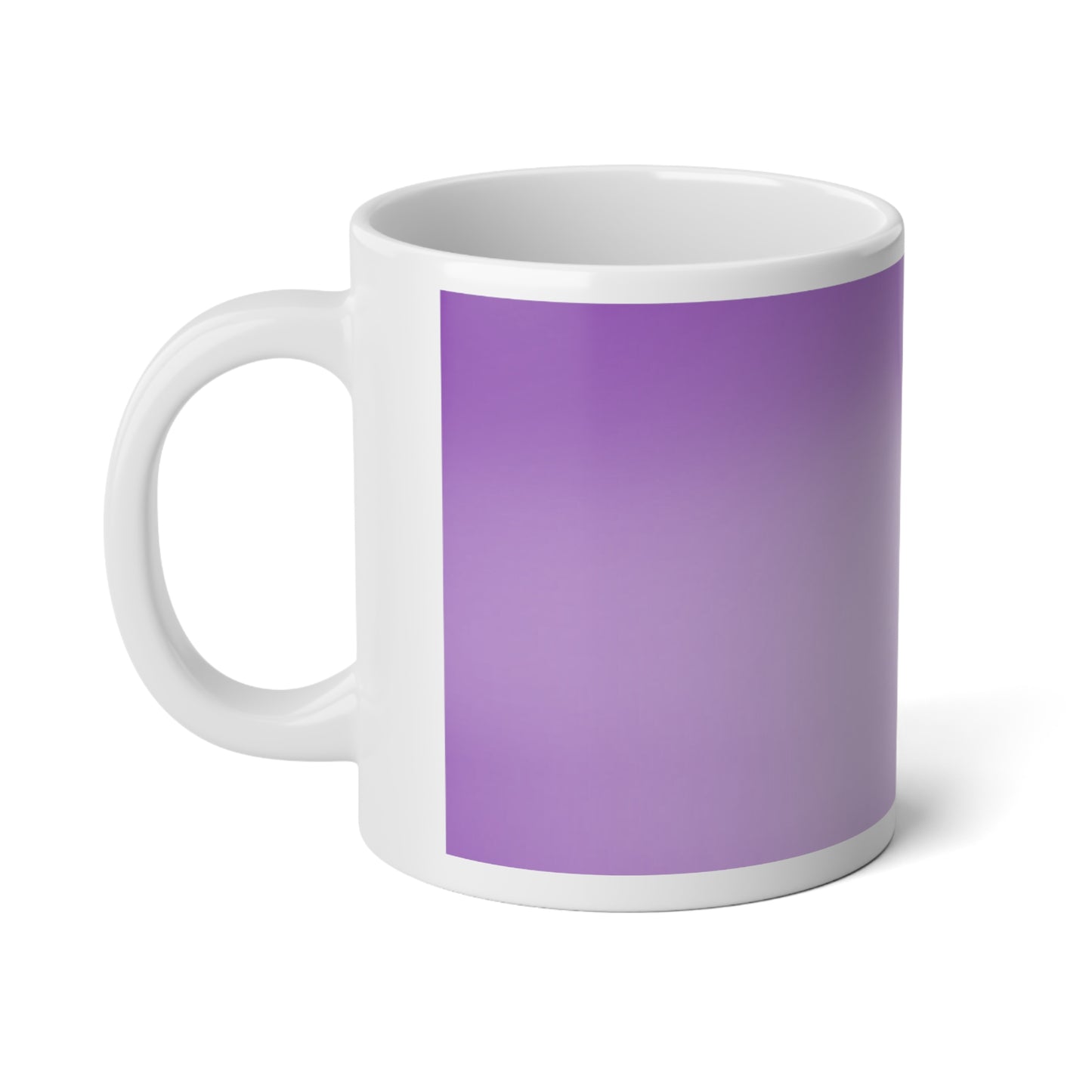 Soft Lavender Fade 20 oz White Glossy Jumbo Mug