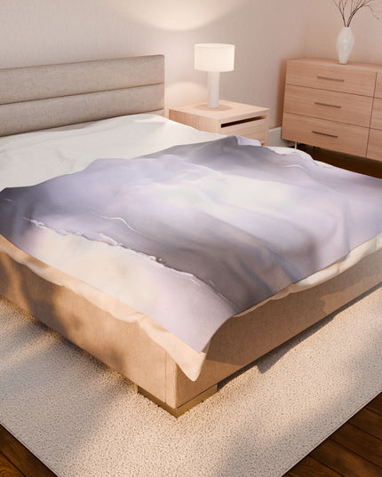 Sephia Sea Dark Fog Velveteen Plush Blanket, 60" x 80"