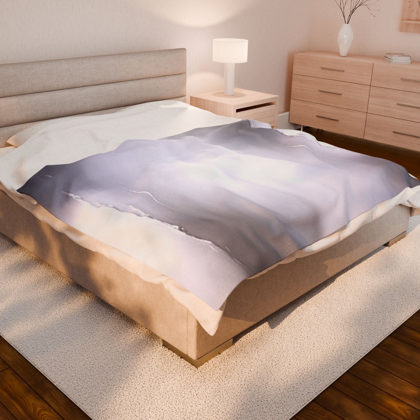 Sephia Sea Dark Fog Velveteen Plush Blanket, 60" x 80"