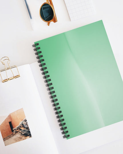 Mint Fade Wavey Spiral Notebook - Ruled Line, 6" x 8", 118 pages