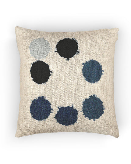 Blue Barrel Woven Pillow, 17" x 18"
