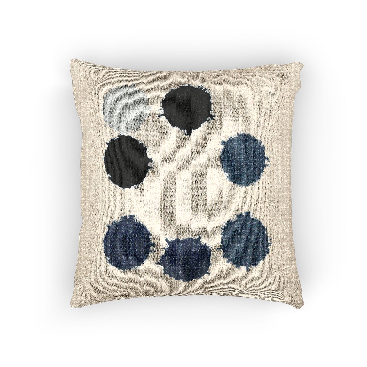 Blue Barrel Woven Pillow, 17" x 18"