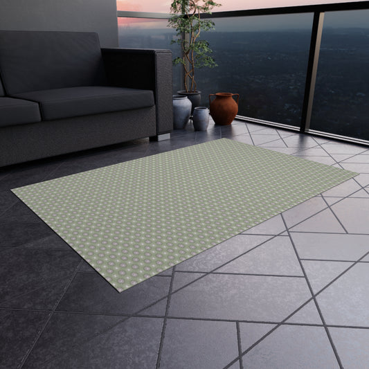 Olive Star-crossed Bodies Outdoor Rug, 48" x 72"