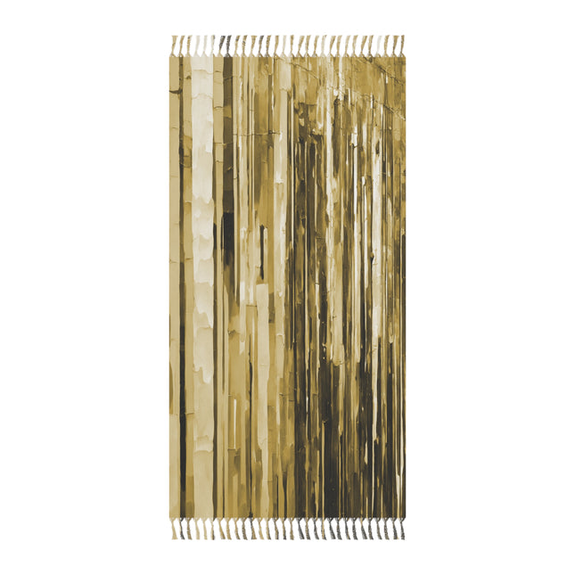 Striped Light Brown 38" × 81" Boho Beach Cloth