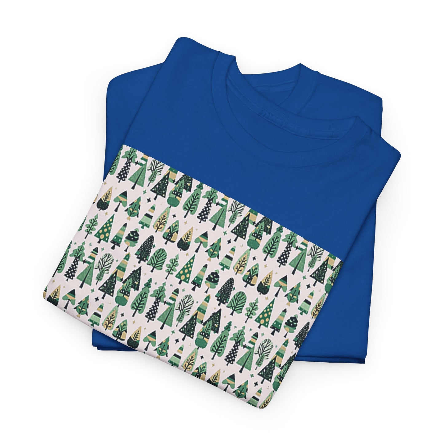 Mini Vintage Green Trees Unisex Heavy Cotton Tee, Large - XL - 2XL - 3XL