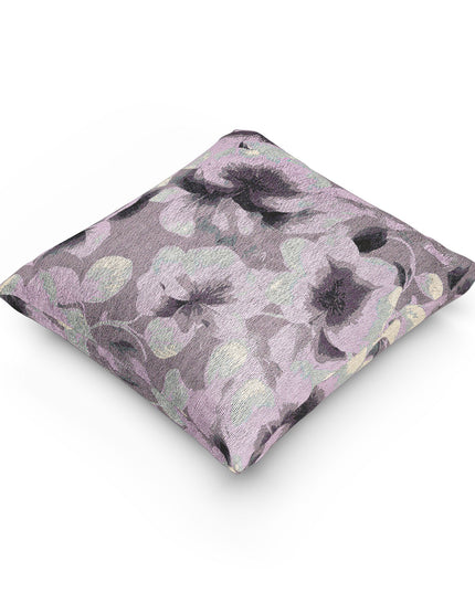 Blue Lavender Florals Woven Pillow, 17" x 18"
