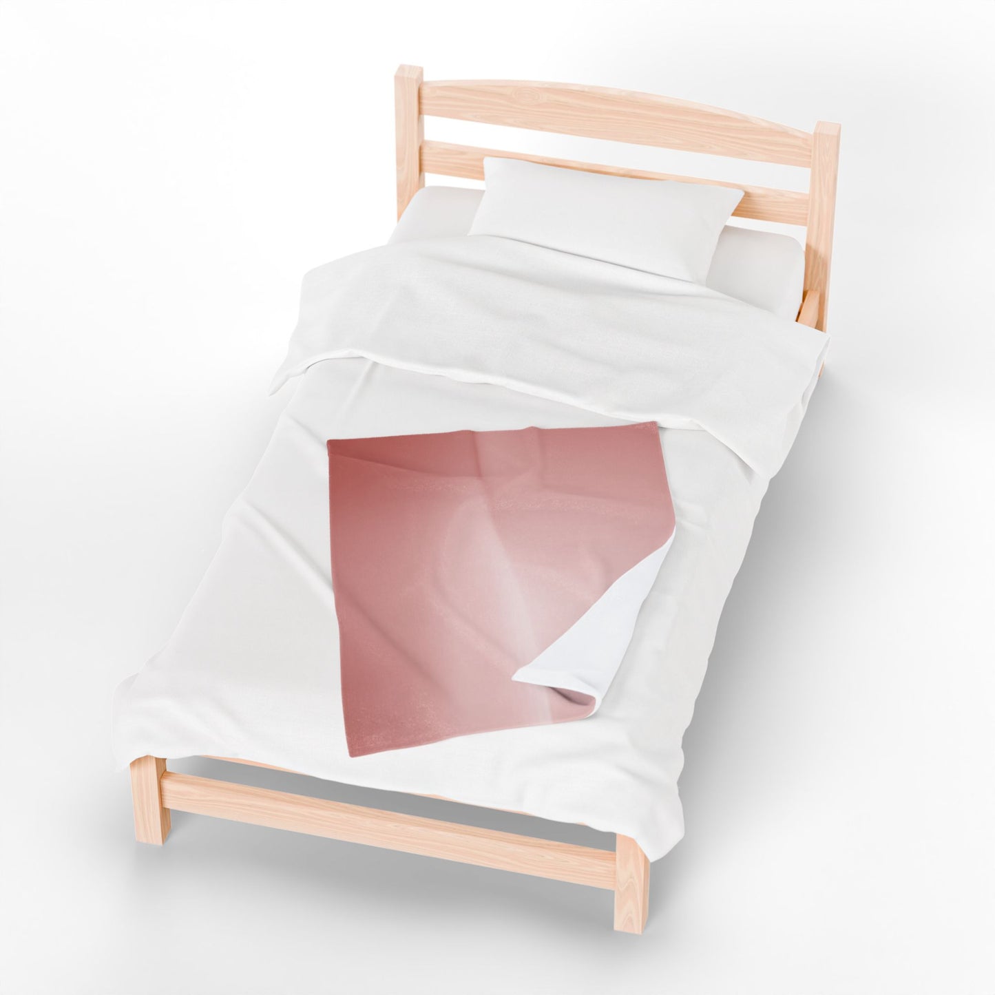 Rose Red Fade Velveteen Plush Blanket, 30" x 40"