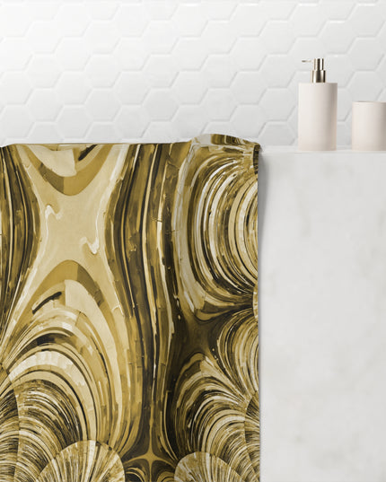 Uzi Spiral Light Brown Mink-Cotton Towel (50% polyester, 50% cotton),  30" x 60"