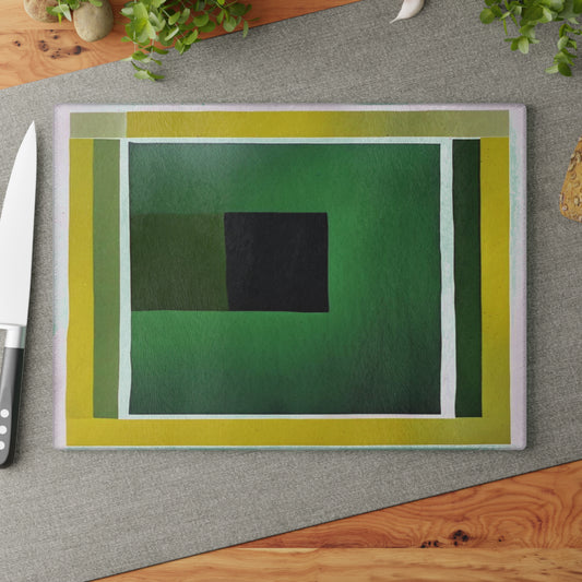 Alpha Shadow Glass Cutting Board, 11" x 15"