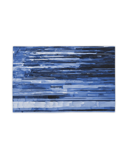 Striped Deep Blue Beach Towel, 18" x 27"