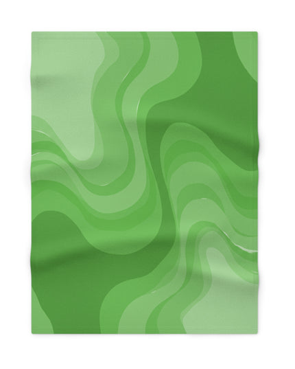 Greenie Meanie Wavey Soft Fleece Baby Blanket, 30" x 40"